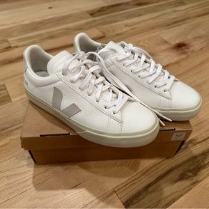 Veja Campo Chromefree Leather White - Natural Suede